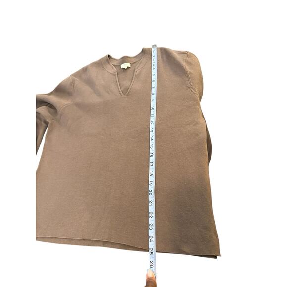 J. Jill Brown Basic Long Sleeve Casual V-Neck Mock Neck Knit Sweater Size XL - Picture 12 of 12